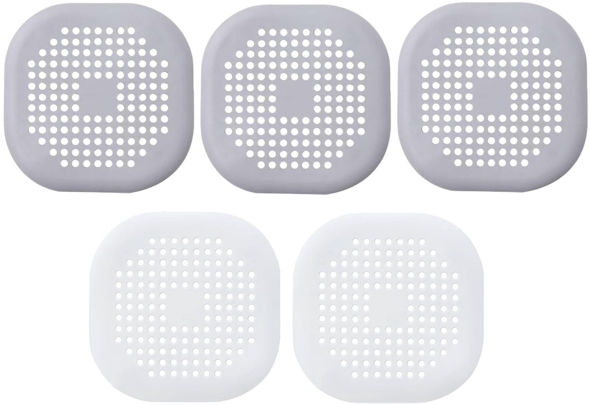 SolidKeus - Set van 5 Silicone Douchefilters met Zuignappen