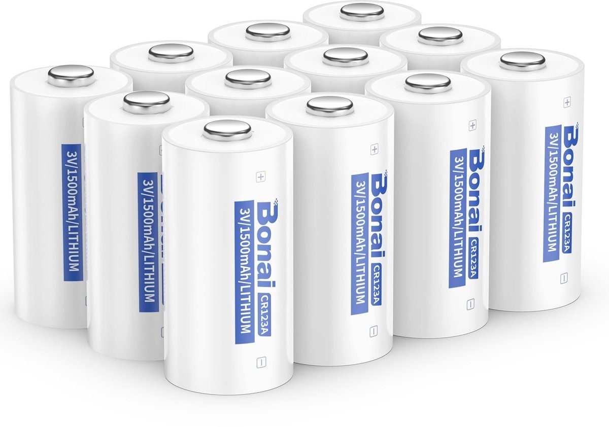 SolidKeus - CR123A Lithium Batterijen 3V - Set van 12 voor Diverse Apparaten
