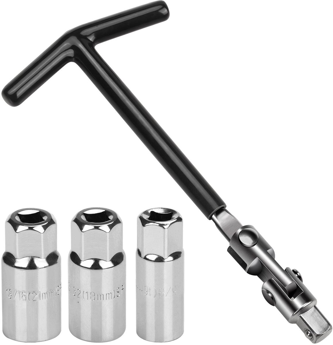 SolidKeus - Universele T-Handgreep Bougiekroon 19 mm voor Auto en Motor
