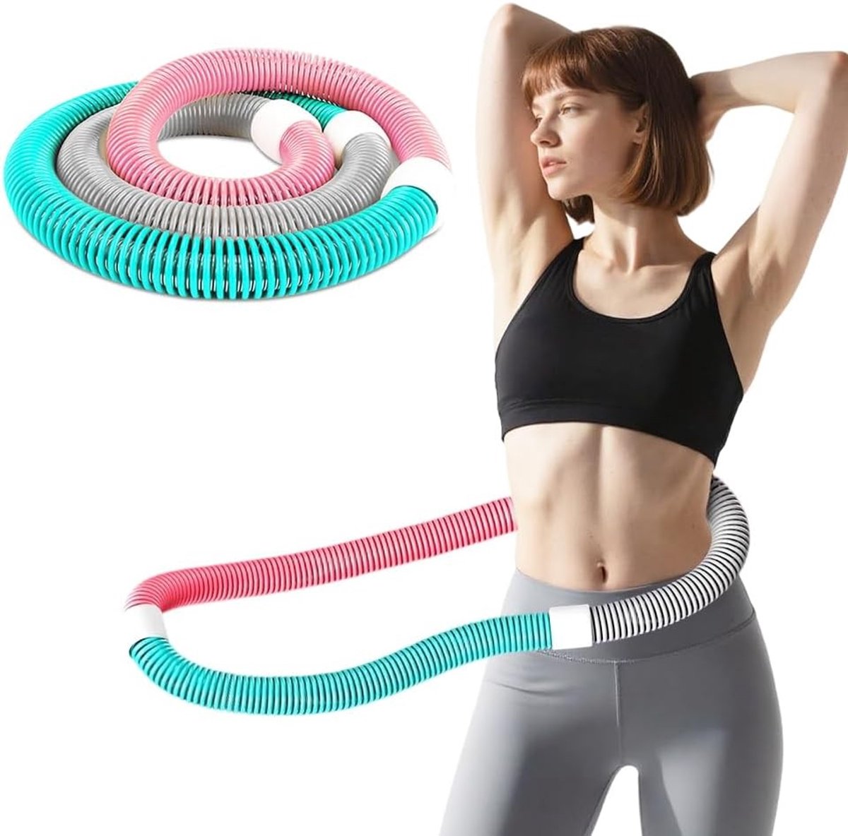 Vouwbare Hula Hoop voor Volwassenen - Zachte Fitness Ring voor Gewichtsverlies en Thuistraining - Ideaal voor Gym en School, 1.4kg