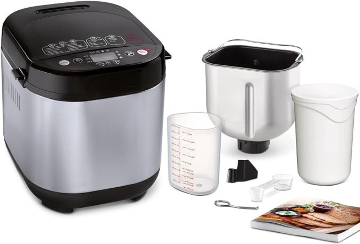 Thuys - Broodbakmachine 20 Programma’s – 3 Glutenvrije Programma’s – 3 Broodformaten – 3 Bruiningsstanden – 15 Uur Uitgestelde Start – Zwart