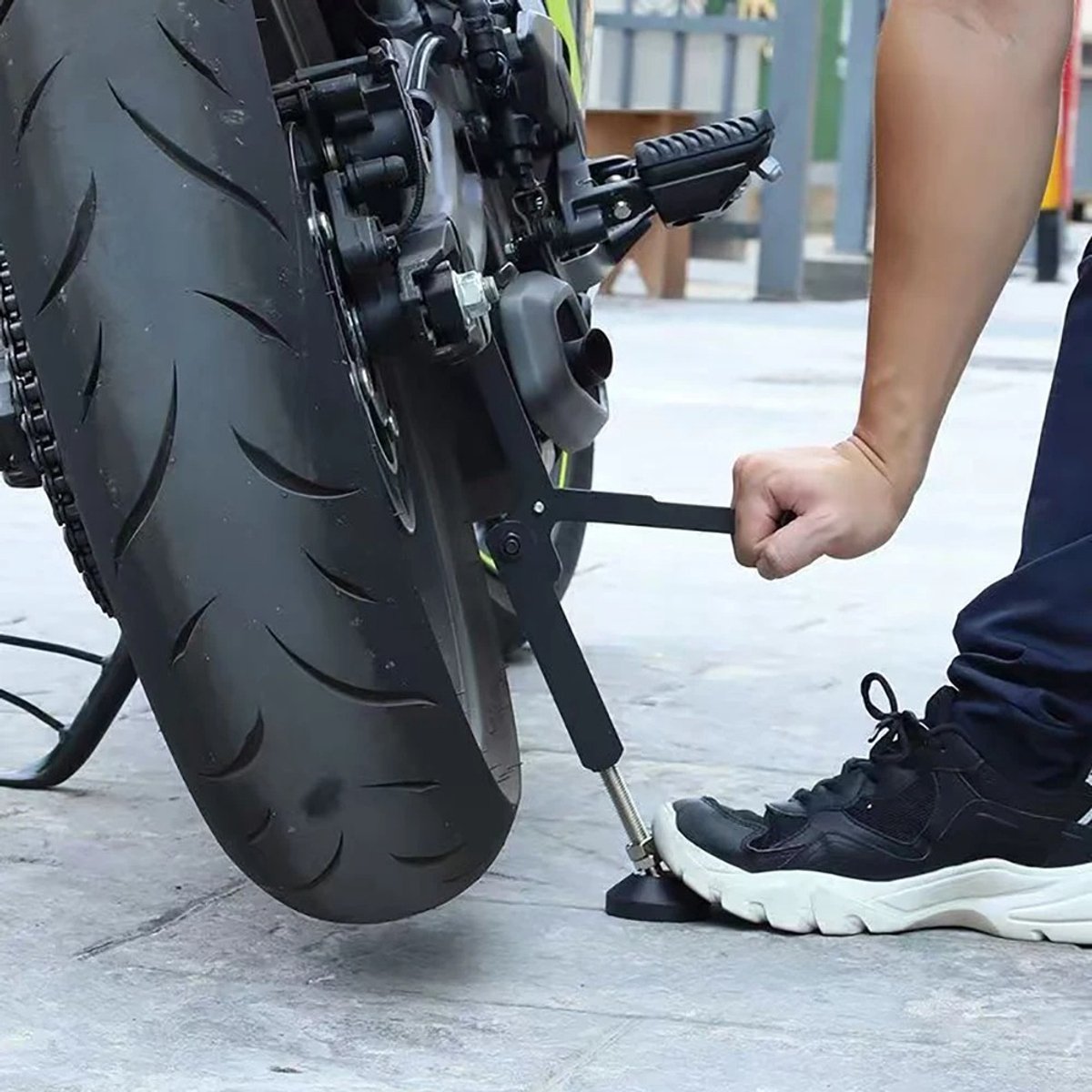 Archi Motorfiets Hefstandaard – Wielstandaard - Verstelbare Wiellifter 31–38 cm – Universeel – Antislip – Achterwiel- & Onderhoudsstandaard