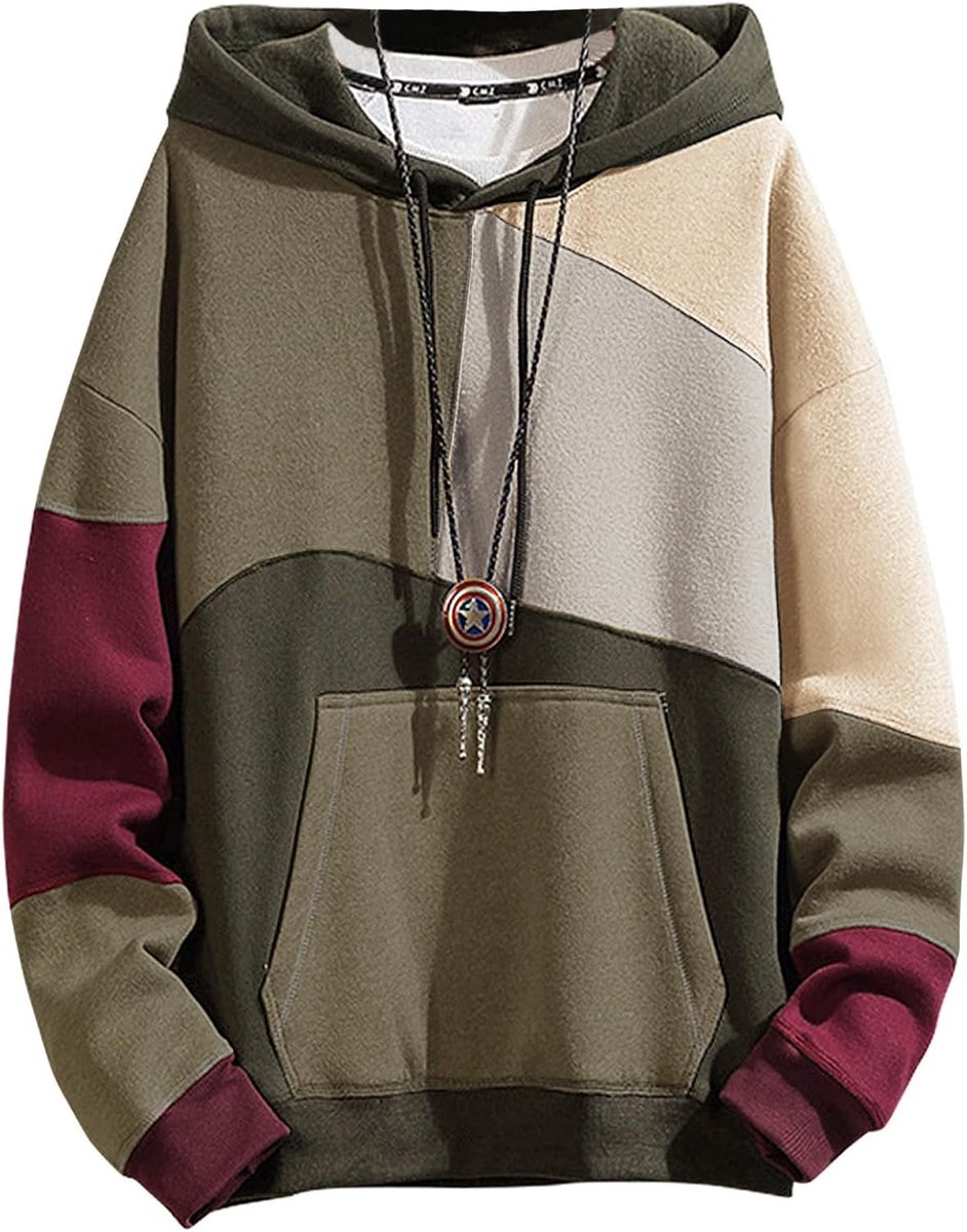 Hoodies Techwear Kleurblok Lange Mouwen Sweatshirts Unisex Lichtgewicht Capuchon Trui Hoodie Pullover