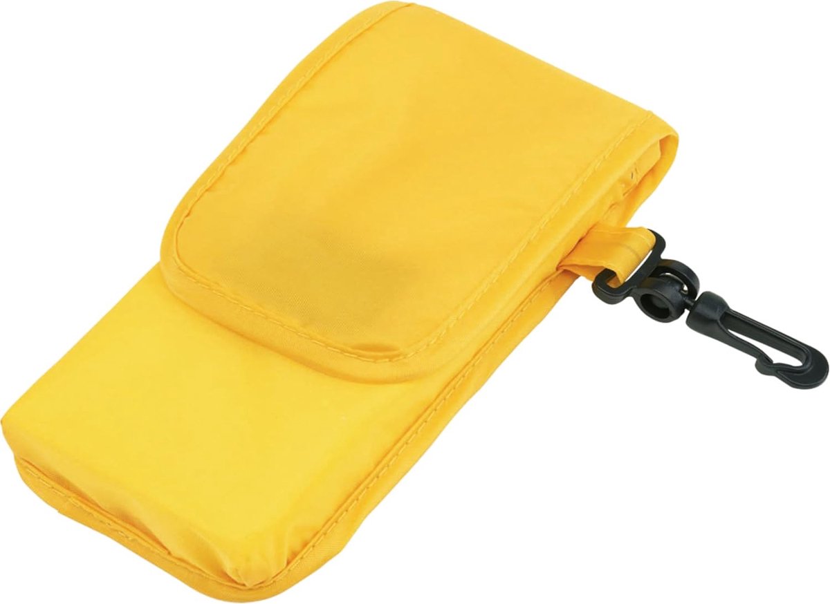 NoTrash2003 boodschappentas, inkooptas, shopper van duurzaam 190T polyester, opvouwbaar in eigen zak met karabijnhaak, lange hendels ca. 38 x 42 cm, geel, 38 x 42 cm, modern