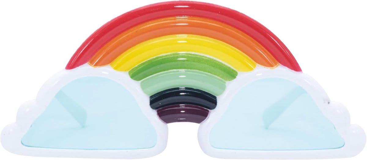 - 66674 Regenboogbril - Fancy Dress Accessoire - Perfect voor Carnaval - Pride - Volwassenen - Uniseks