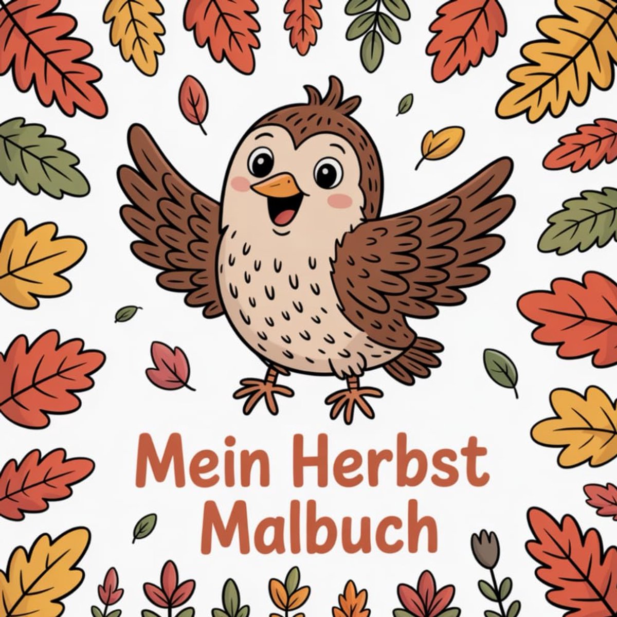 Herbst Malbuch: Für Kinder ab 3 Jahren | 50 einfache Ausmalbilder mit Herbstmotiven wie Igel, Kürbis, Blätter, Laternen und Tieren | Perfekt für Kindergarten und Vorschule