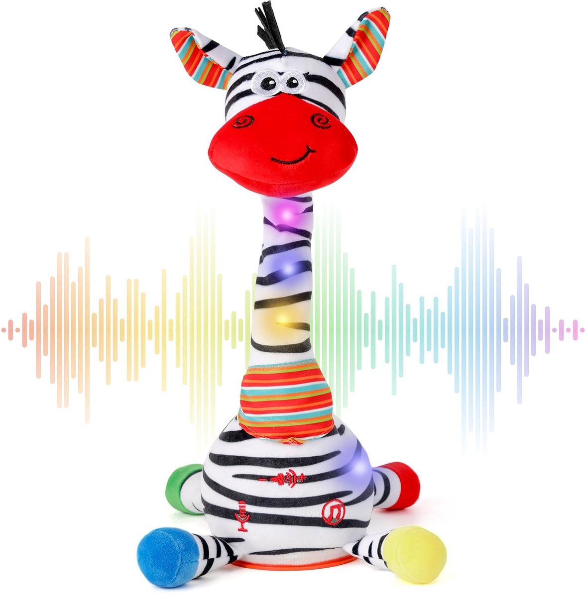 SolidKeus - Praatbare Zebra Pluche Speelgoed