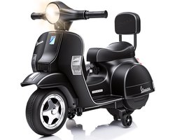 Elektrische Scooter voor Kinderen - Retro Kindermotor met Licht, Muziek en Claxon, 6V - Zwart