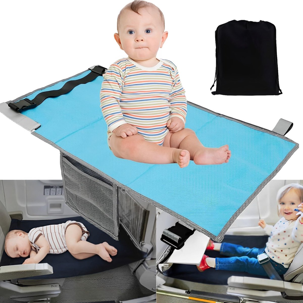 SolidKeus - Kinder Vliegtuig Voetsteun voor Comfortabel Reizen