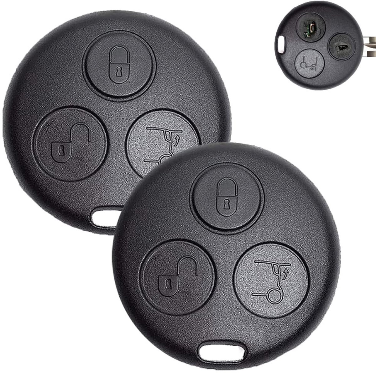 SolidKeus - Sleutelhuis voor Smart Fortwo met 3 Sleutels
