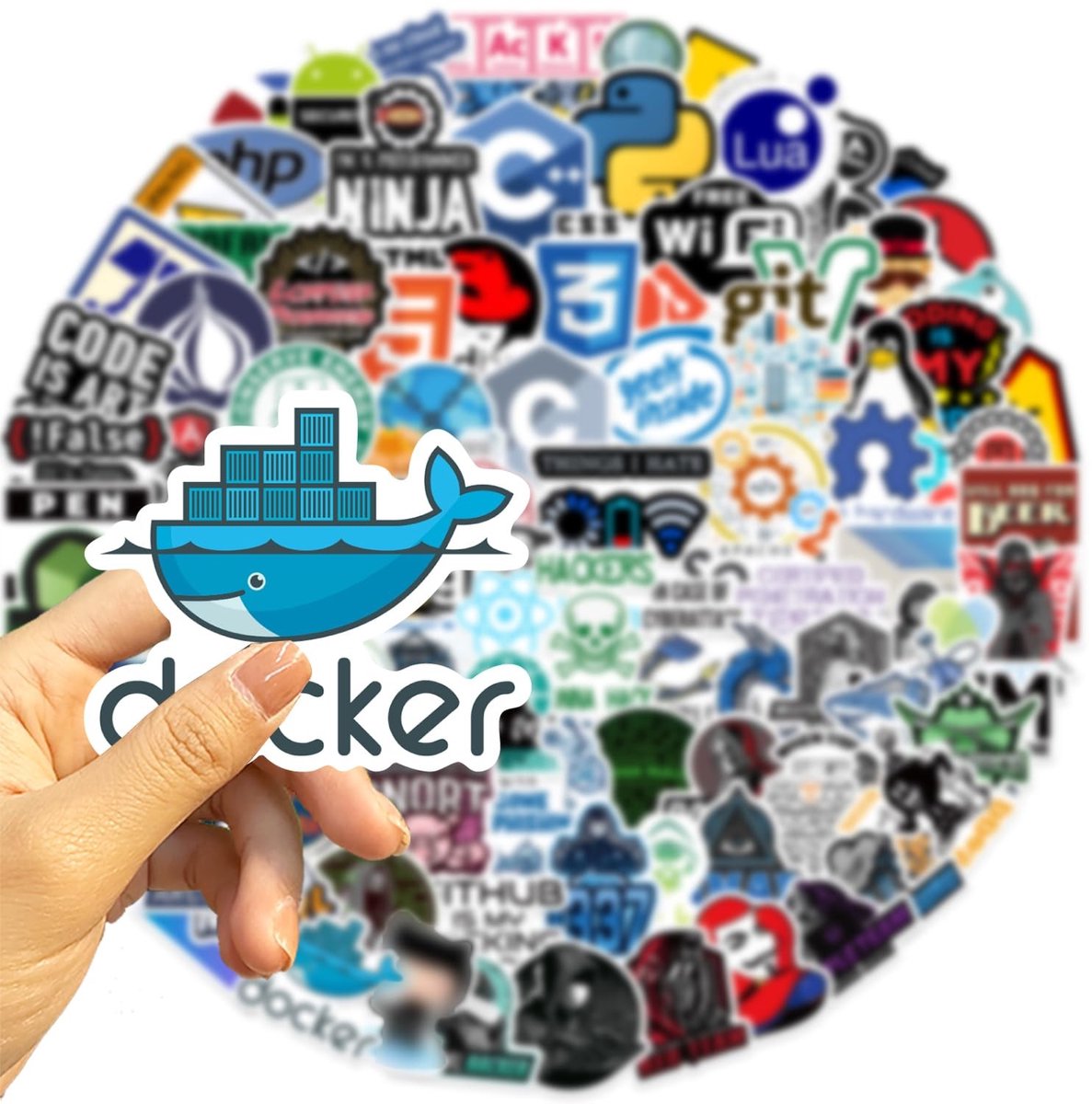 SolidKeus - Set van 100 Waterdichte Stickers voor Laptop en Skateboard