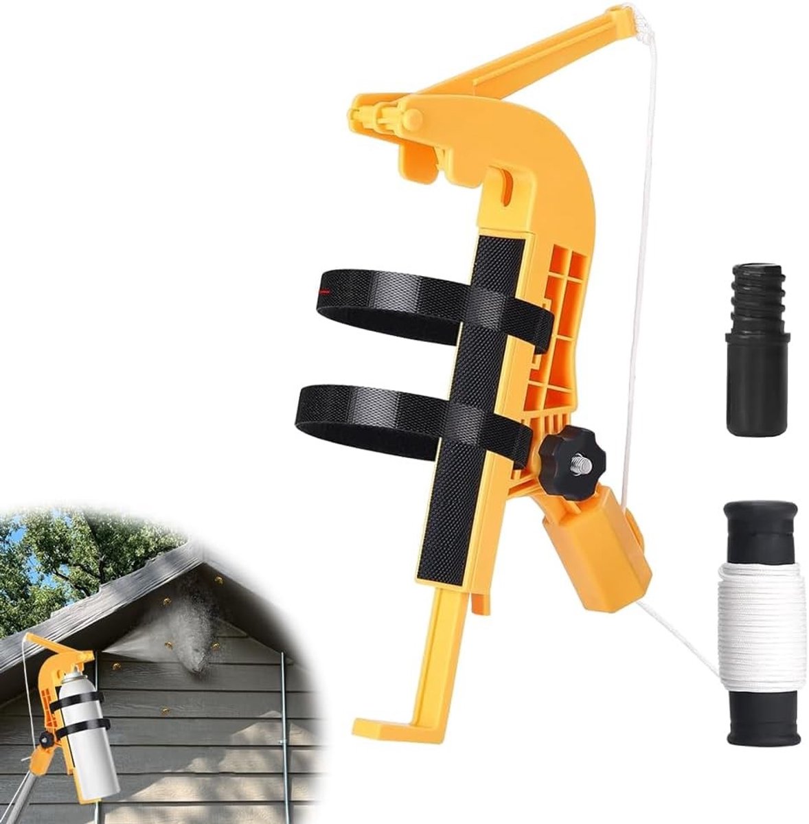 Verstelbare Sprayhouder met Extensie, Adapter en Sprayverlengstang voor Spuitbussen en Raamreiniging