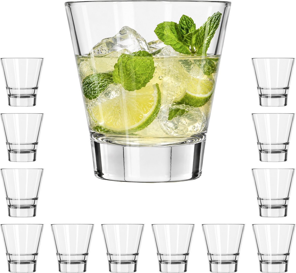 Libbey Endeavor Rocks Drinkglazen - Highball Set - Heldere Glas - Vaatwasserbestendig - 266 ml - 12 stuks