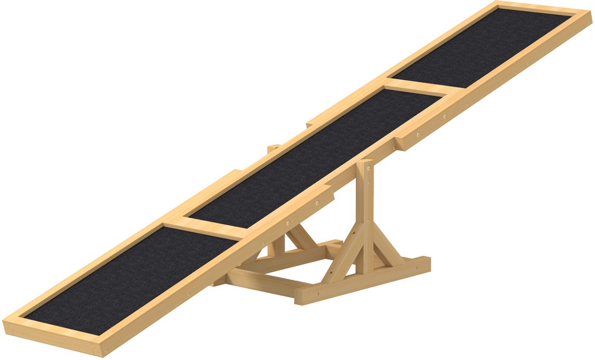 Hondenwip voor behendigheidstraining, antislip, draagvermogen tot 50 kg, 180 x 30 x 30 cm