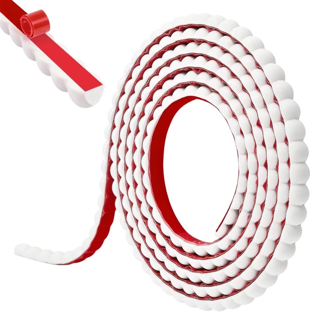 Decoratieve Flexibele Mouldings, Zelfklevend PVC voor Wand- en Hoekbescherming, Strips voor Spiegels, Raam- en Vloerafwerking, 15 mm Breed, Wit