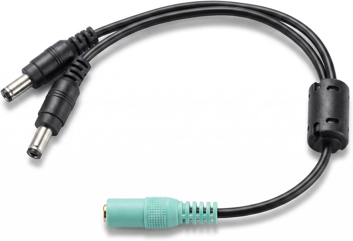 Dubbele Voeding Kabel voor Gitaarpedalen, Parallelle 1000MA Adapter met Grondisolatie voor Effectpedalen en Hoge Stroomoutput