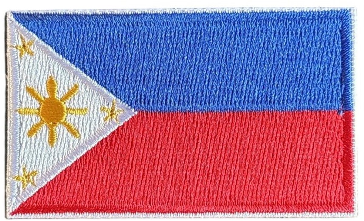 Patchy® – Filipijnse Vlag Strijk Embleem Patch 6.5 x 4 cm