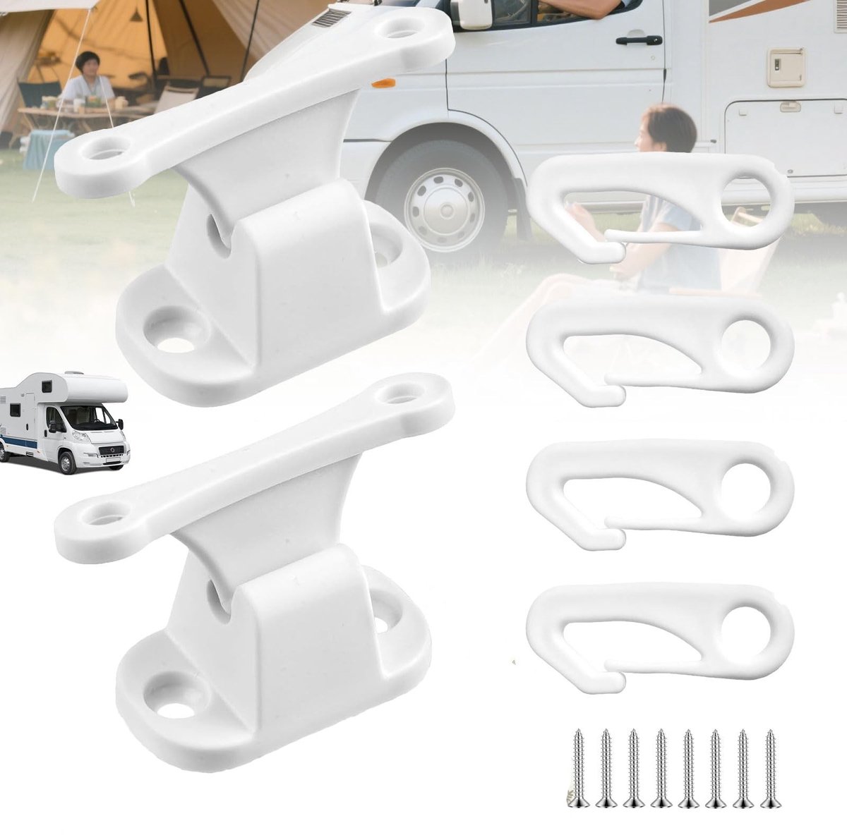 SolidKeus - 2 Stuks Plastic Deurstopper Set voor Caravans