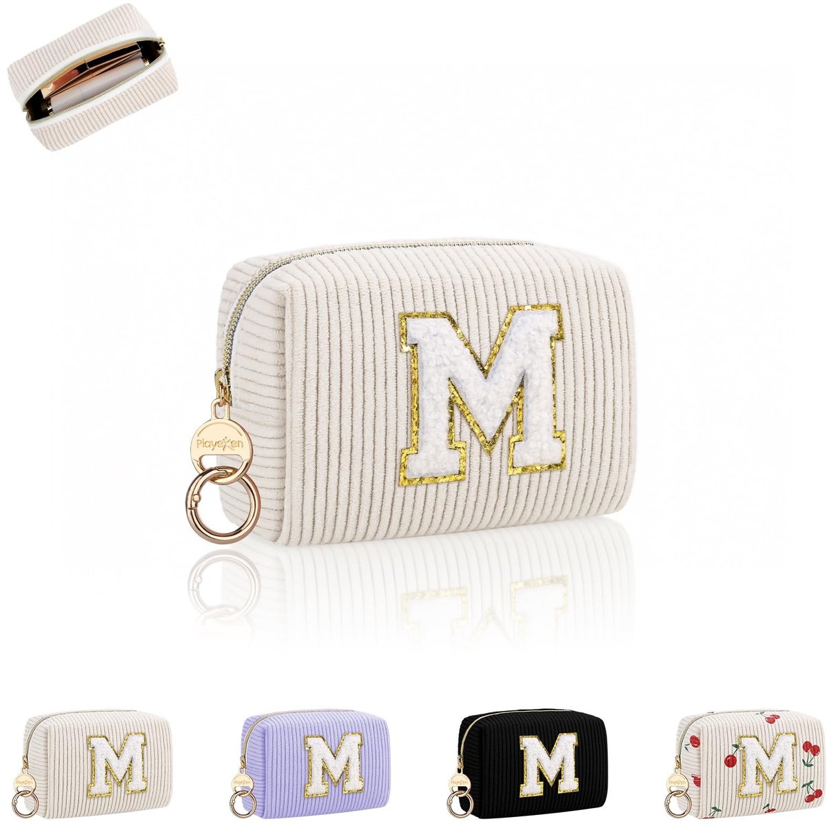 SolidKeus - Mini Makeup Tas voor Dames met Initialen
