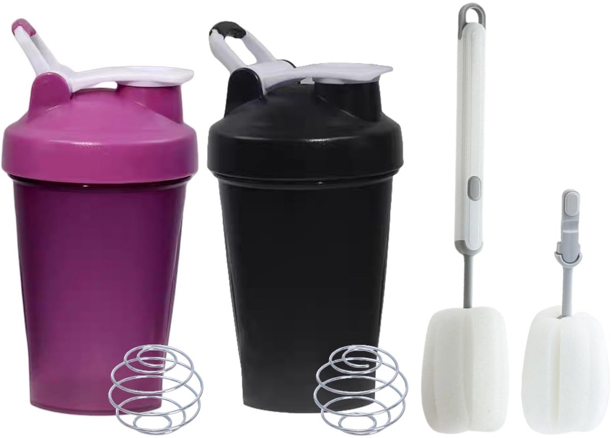 SolidKeus - Protein Shaker Fles Set van 2, Lekvrij