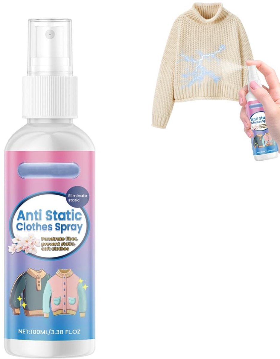 SolidKeus - Antistatische Spray voor Kleding en Textiel, 100 ml