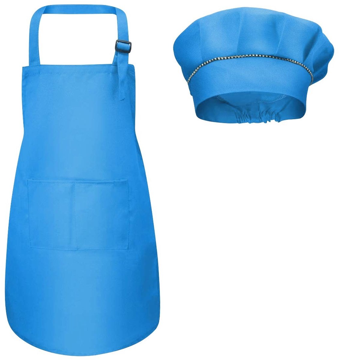 SolidKeus - Kinderschort met Chef Hoed en Pocket voor Koken en Knutselen