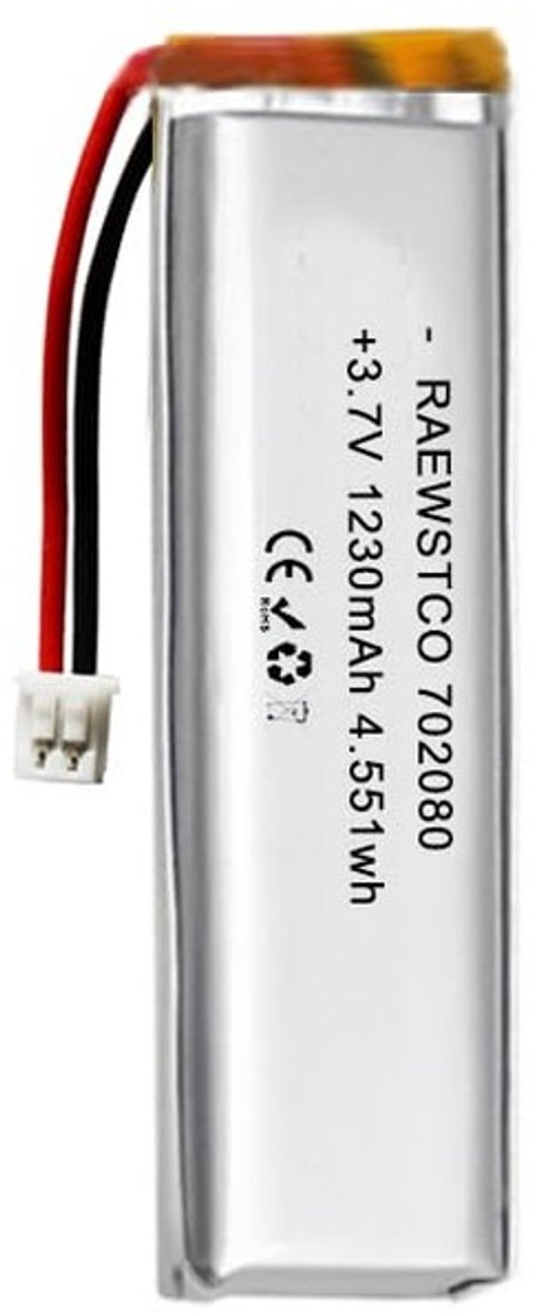 SolidKeus - 3,7 V 1230 mAh Polymeer-Lithiumbatterij voor Luchtreinigers en Schoonheidsapparaten