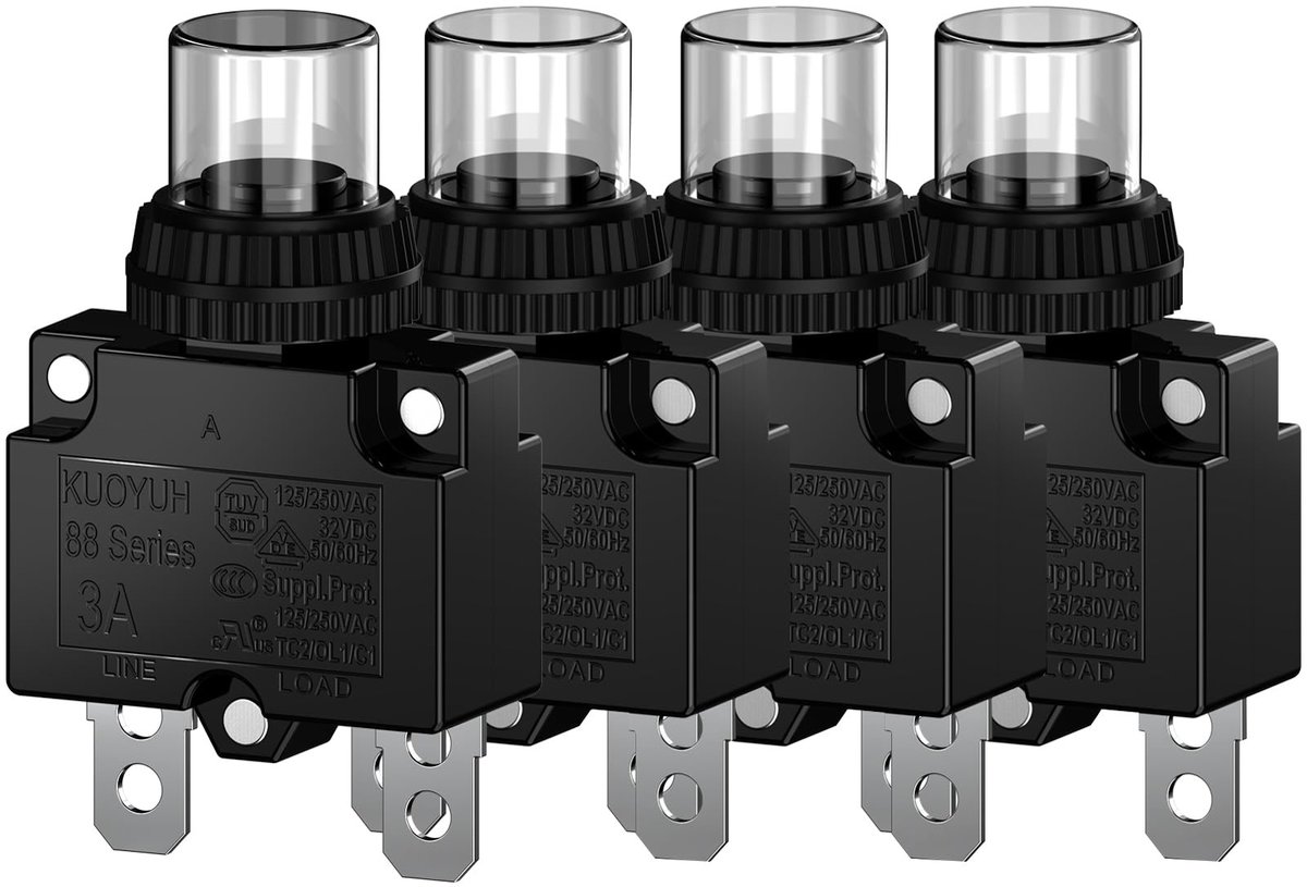 SolidKeus - 3A Circuit Breaker met Thermische Overload Beveiliging