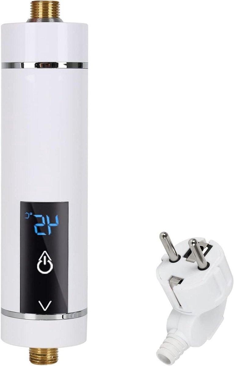 Elektrische doorstroomboiler - Mini boiler - Direct warm water - Digitaal LED display - 3500 Watt - Wit