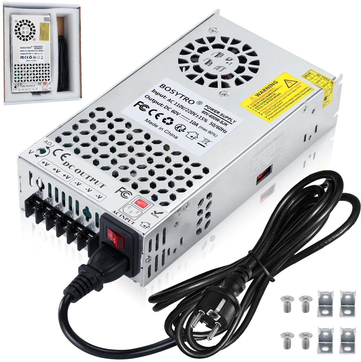 SolidKeus - Upgrade Schakelvoeding 60V 10A voor Diverse Toepassingen