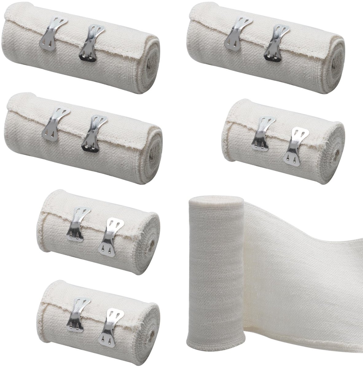 SolidKeus - Set van 6 Elastische Verbanden met Klemmen