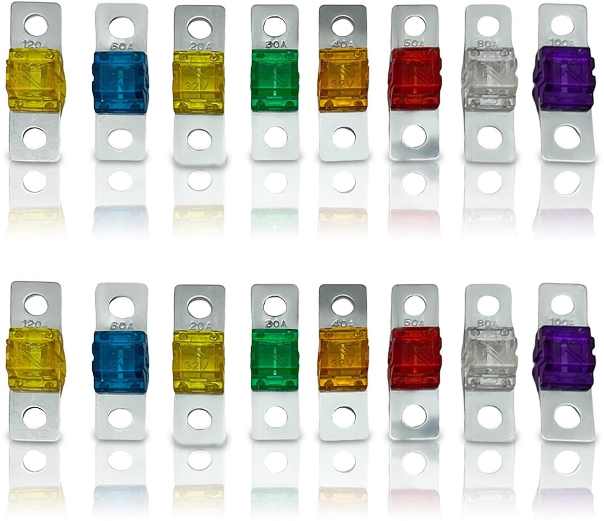 SolidKeus - Set van 16 Midi Fuses voor Auto en Truck met Hoge Stroomcapaciteit