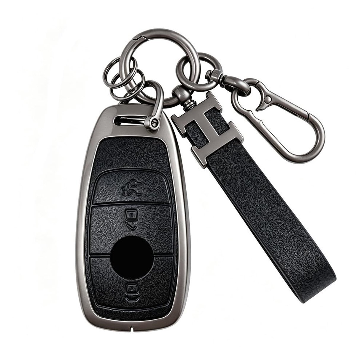 SolidKeus - Auto Sleutel Beschermcase voor Mercedes Benz met Sleutelhanger
