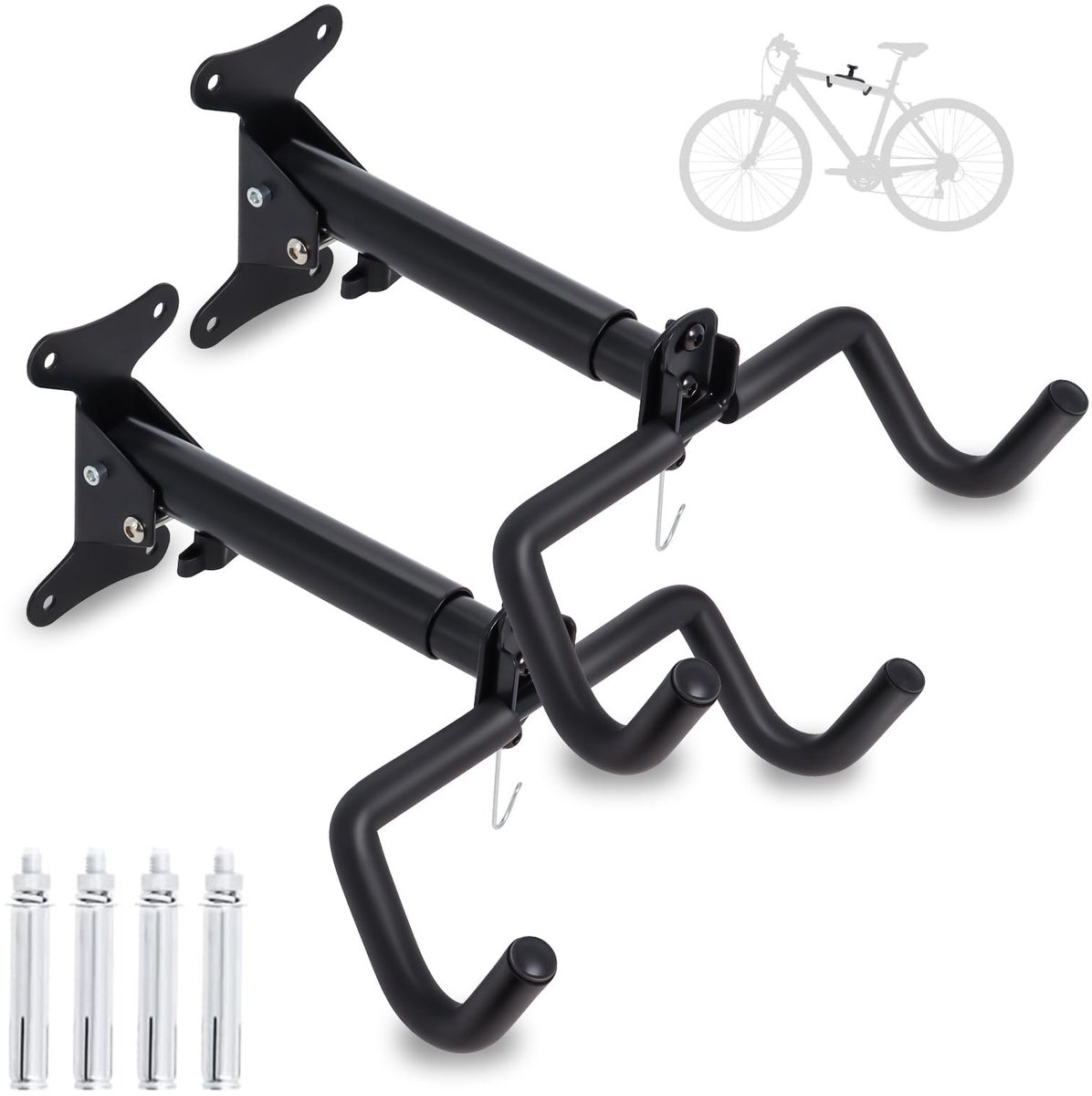 SolidKeus - Opvouwbare Wandhouder voor Fiets, Ruimtebesparend Ontwerp