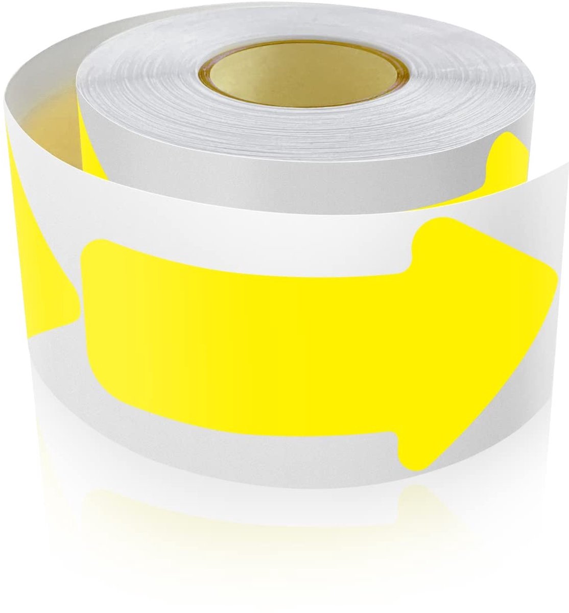 SolidKeus - 200 Stuks Zelfklevende Pijlstickers 5 x 10 cm Fluorescent Geel