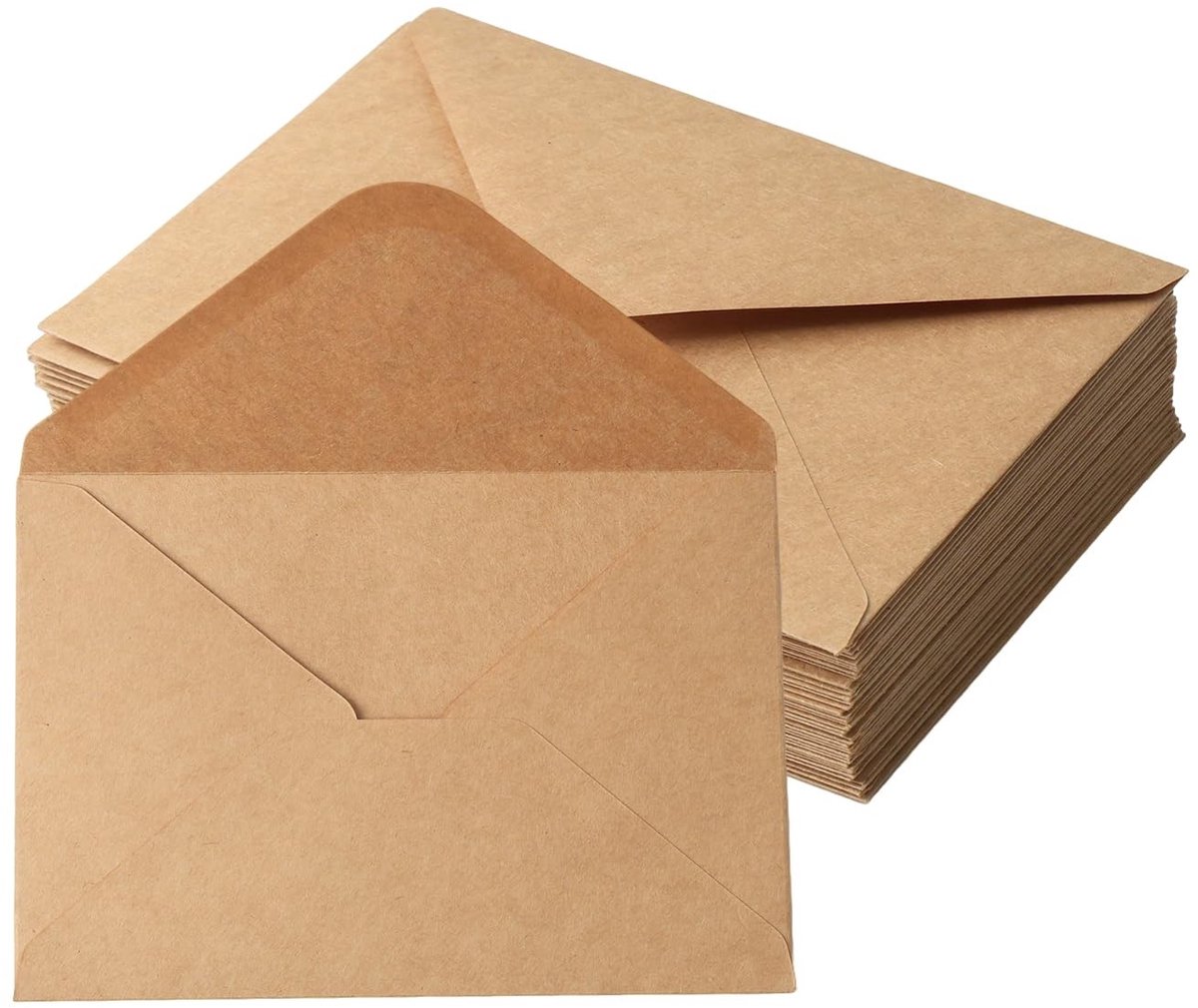 SolidKeus - Set van 100 Kraftpapier Enveloppen, DIN B6