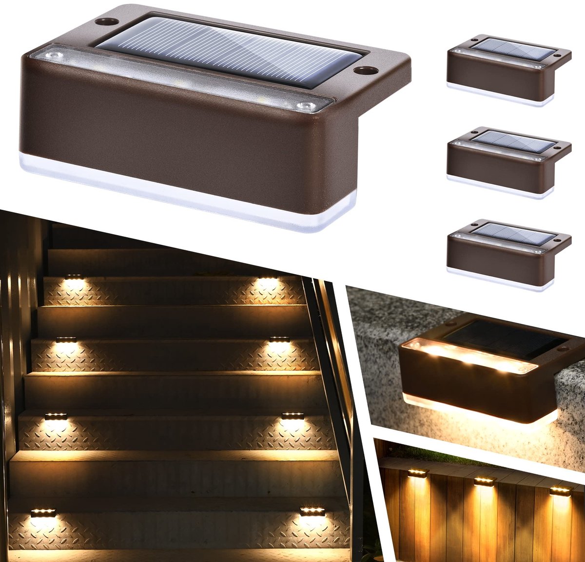 SolidKeus - 4 Stuks Outdoor Solar Lichten Warm Wit