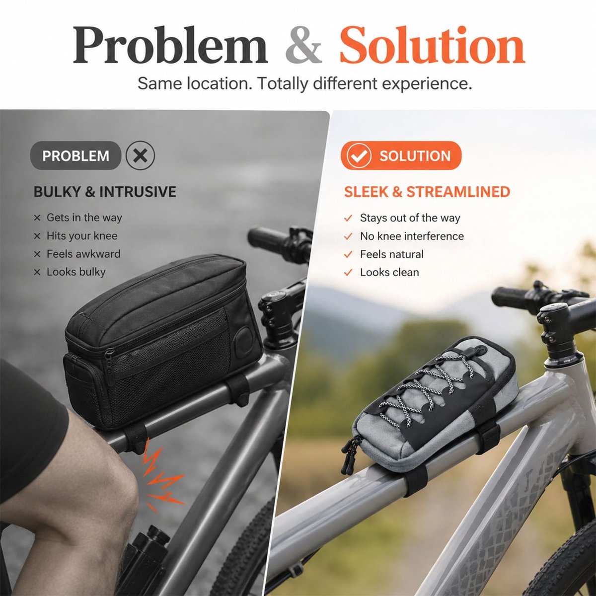 SolidKeus - Waterafstotende Fietstas voor Frame met Rits
