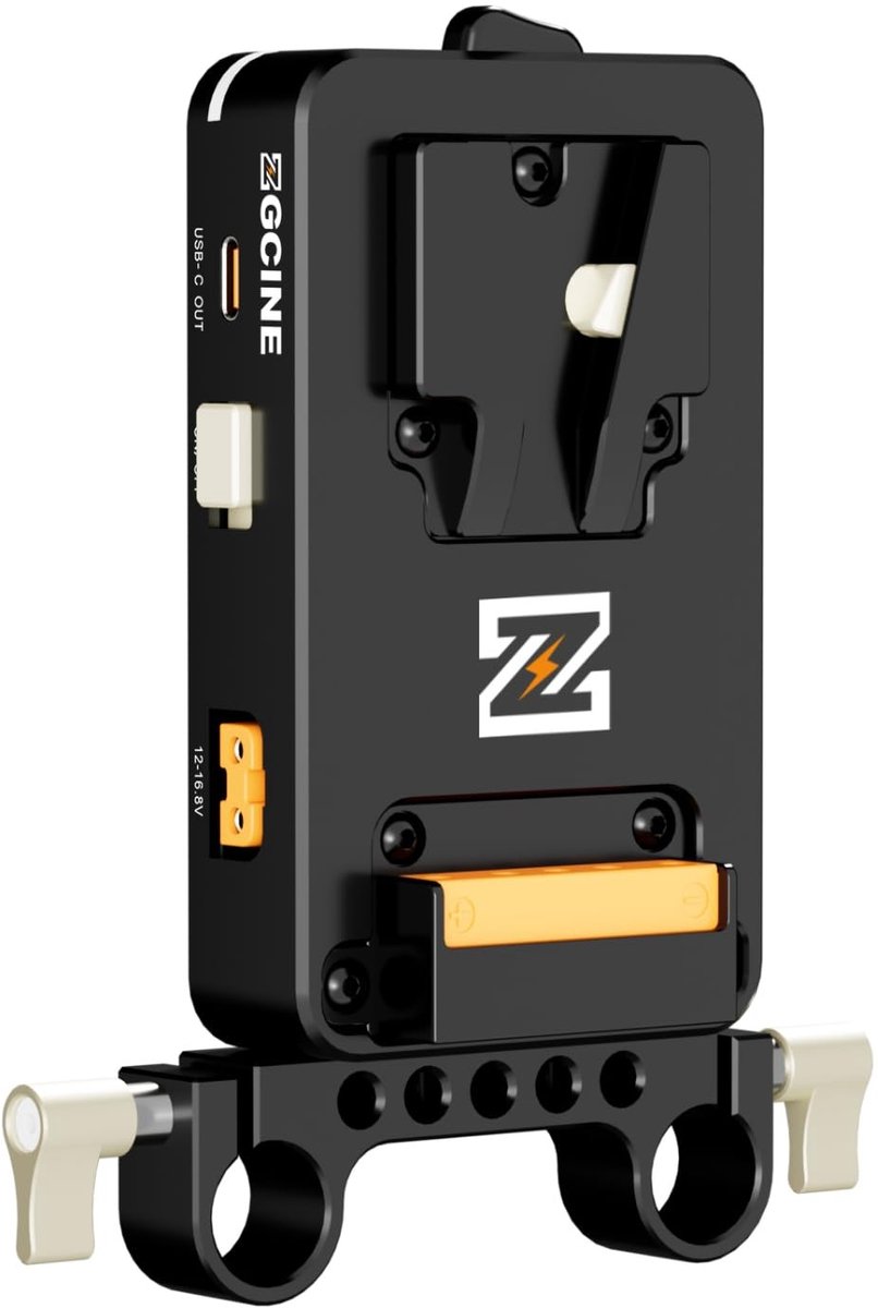 SolidKeus - V-Mount Accu Houder met USB-C PD en D-Tap Uitgang voor Camera's