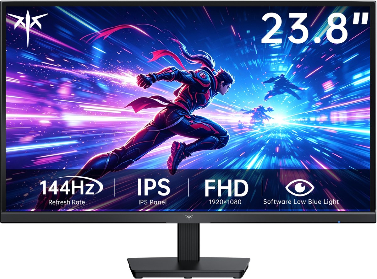 KTC‑H24B9S‑2‑Gaming monitor‑23,8‑inch‑Nieuwe versie 2026-Full‑HD‑144Hz‑Fast‑IPS‑1920x1080‑VESA‑75x75‑HDMI‑VGA‑Low‑Blue‑Light