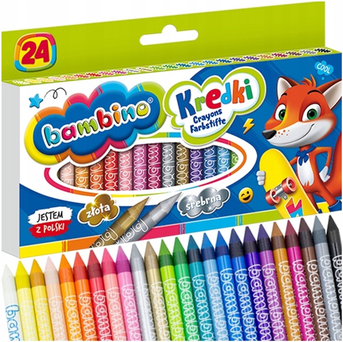 Bambino Kleurpotloden Set - 24 Levendige Kleuren voor Kinderen