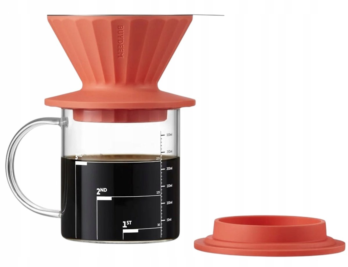 BUYDEEM CD1024 - Filter Koffiezetapparaat - Vivid Oranje - Roestvrijstalen Filters - Mobiel Design
