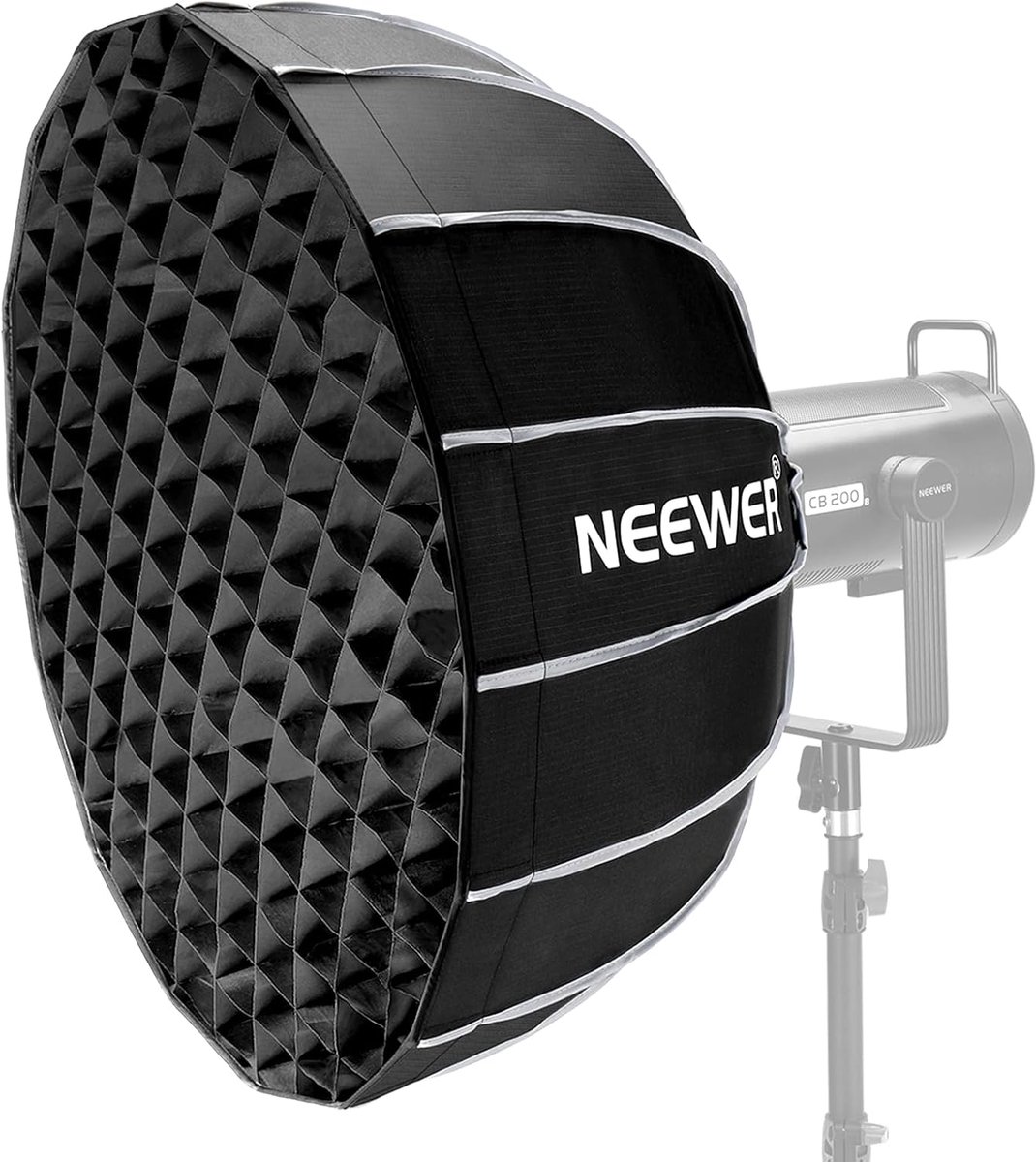 65 cm Softbox parabolische zeshoek - snelle installatie - opvouwbare paraplu met Bowens-bevestiging - metalen cosmetische vat - diffusers - net - tas voor CB200B CB60 MS60B MS60C - compatibel met
