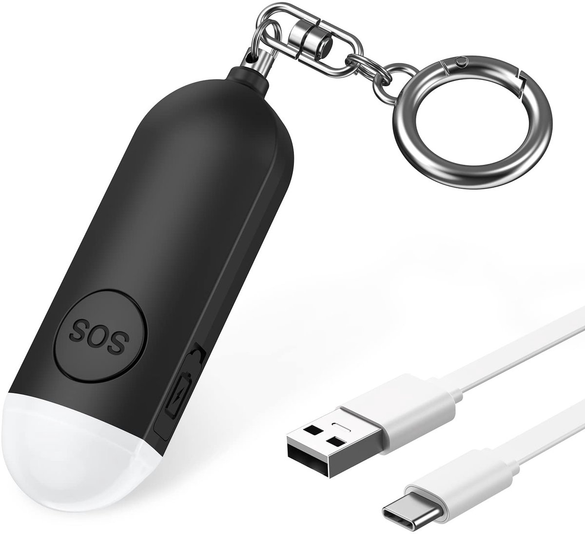 SolidKeus - Persoonlijk Alarm met 130dB Sirene en LED Flitser