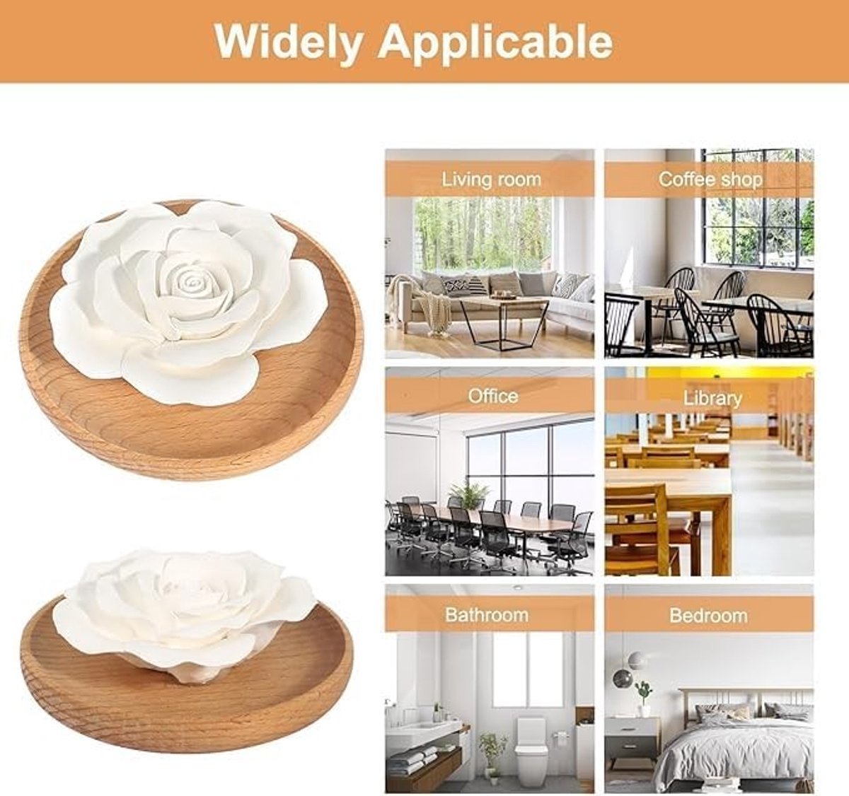 Ceramische wierookhouder voor witte lotussticks met verwijderbare asopvangbak, handgemaakt en elegant voor meditatie en yoga decoratie