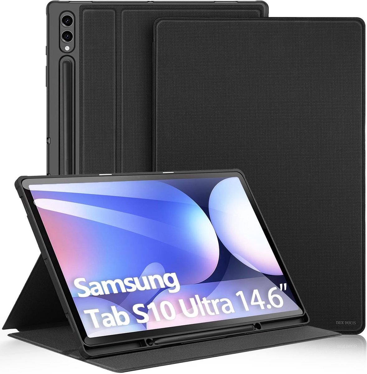 SolidKeus - Premium PU Leer Folio Case voor Galaxy Tab S10 Ultra/S9 Ultra