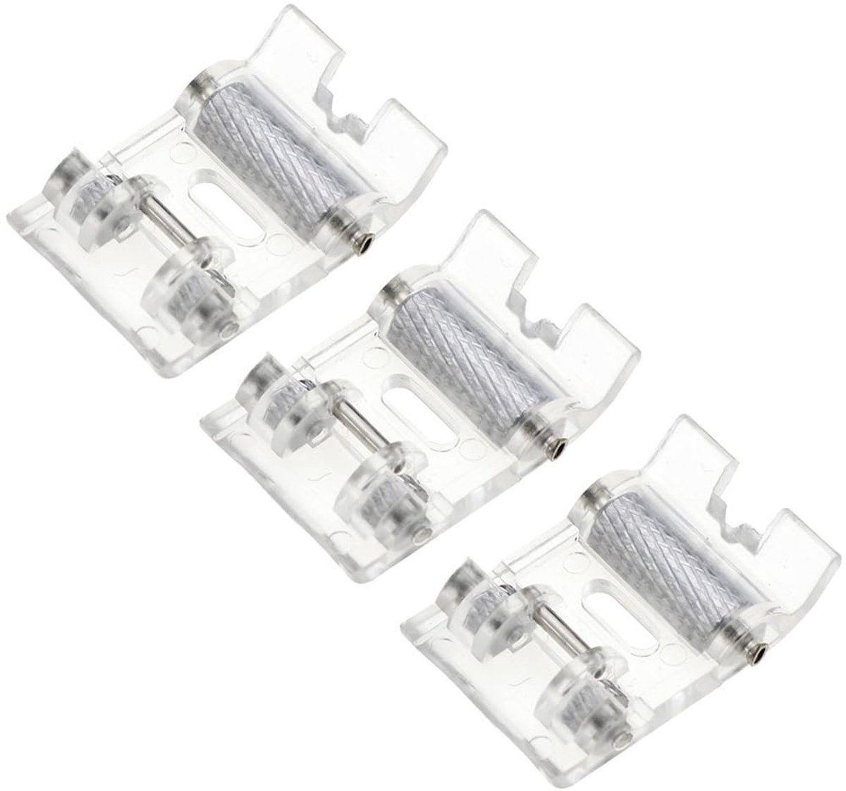 SolidKeus - Set van 3 Transparante Knopen Voet voor Naaimachines