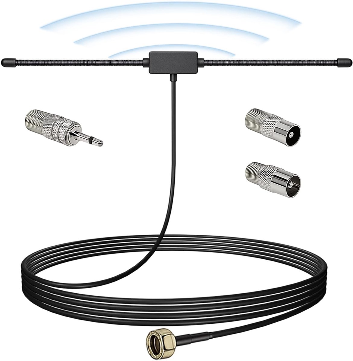 SolidKeus - FM DAB Radio Antenne met 3m Coaxkabel