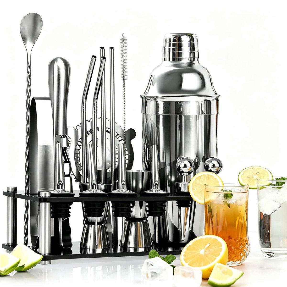 SolidKeus - 20-delige Cocktailset met Acrylstandaard