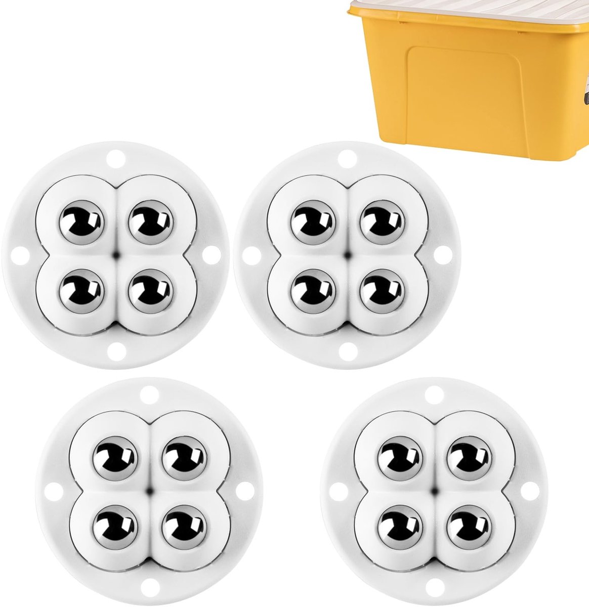 SolidKeus - Set van 4 Zelfklevende Meubels Wielen voor Eenvoudig Verplaatsen